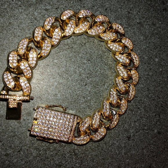 REAL 14K GOLD BRACELET! HEAVY! - Picture 1 of 7